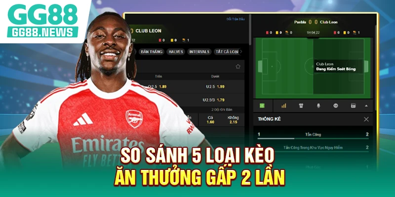 So sánh 5 loại kèo ăn thưởng gấp 2 lần